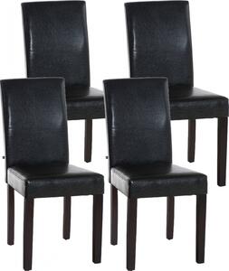 Jídelní židle Inn (SET 4 ks) - nohy tmavě hnědé - Hnědá