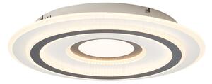 Designové stropní svítidlo bílé s tmavě šedými kulatými prvky vč. LED stmívatelné - Taylor
