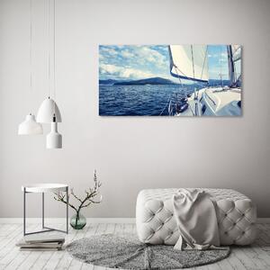 Foto obraz na plátně Jachta na pozadí moře oc-126072347