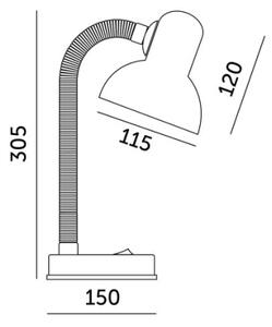Stolní lampa SMIESZEK 1xE27/40W/230V černá