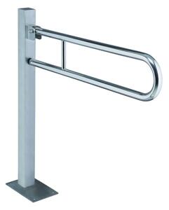 Bemeta Design HELP: Sklopný úchyt ve tvaru U ukotvený do země 813 mm, nerez, brus, bez krytky - 301107602