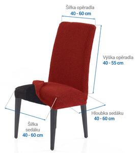 Super strečové potahy NIAGARA cihlová židle s opěradlem 2 ks (40 x 40 x 55 cm)