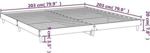 Dřevěná postel - Spací nábytek - Kvalitní spánek - Lamelový rošt z překližky - Rozměry 200x200 cm - Dřevo sheesham (tchajské ořechové)