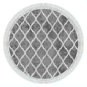 Conceptum Hypnose Kulatý koberec Fence 100 cm šedý