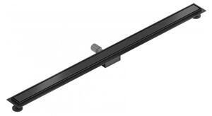 Lineární odtokový žlab 140 cm MEXEN FLAT 2v1 černý