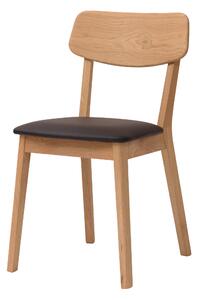 Dubová židle Vilnius černá koženka