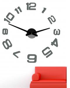 Moderní nalepovací nástěnné hodiny | 3D hodiny 12S053-Wanduhr HEU-