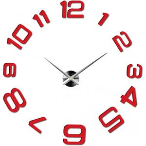 Moderní nalepovací nástěnné hodiny | 3D hodiny 12S053-Wanduhr HEU-
