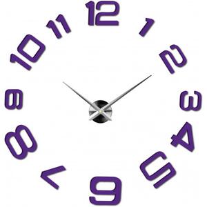 Moderní nalepovací nástěnné hodiny | 3D hodiny 12S053-Wanduhr HEU-