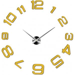 Moderní nalepovací nástěnné hodiny | 3D hodiny 12S053-Wanduhr HEU-
