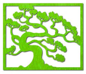 Dřevěný obraz na stěnu strom bonsai z překližky topol Drázský l 3DHODINY PR0214 HEU+