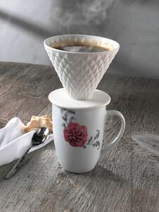 BEEM Porcelánový filtr na kávu "Pour Over" se stojánkem, velikost 2, bílá