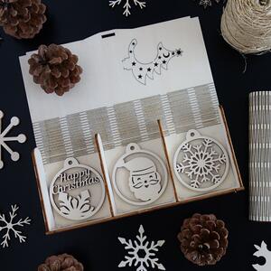 Vánoční ozdoby ze dřeva a plastu, vánoční dekorace dřevěné, dřevěné doplňky PR0096-Christmas decorati HEU-