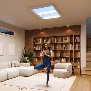 Philips Stropní světlo SKYLIGHT VITA UP, 68 × 45 cm, bílé, IP44, stmívatelný, Bílá / opál, Obývací pokoj / jídelna, Plast, Moderní