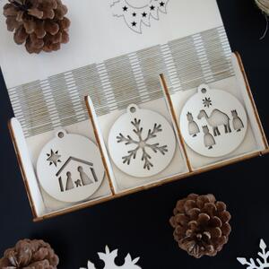 Vánoční ozdoby ze dřeva a plastu, vánoční dekorace dřevěné, dřevěné doplňky PR0099-Christmas deco HEU-