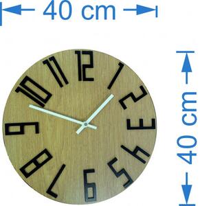 Nástěnné hodiny ze dřeva, nástěnné hodiny, vintage dekorace, nástěnný obraz HDFK007 HEU-