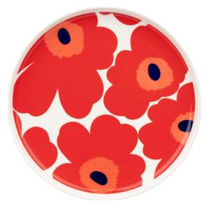 Marimekko Talíř Oiva Unikko 20cm, červený