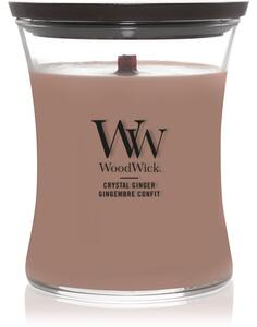 Woodwick Crystal Ginger vonná svíčka s dřevěným knotem 275 g