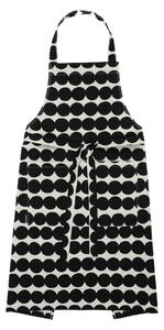 Marimekko Kuchyňská zástěra Räsymatto, bavlna-černá