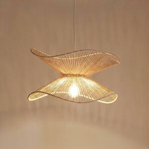 Lindby Závěsné svítidlo Valdorin, béžová barva, papír, Ø 40 cm, E27, stmívatelný, Krémová / jantar, Ložnice, Papír / lunolit / lunopal, Moderní