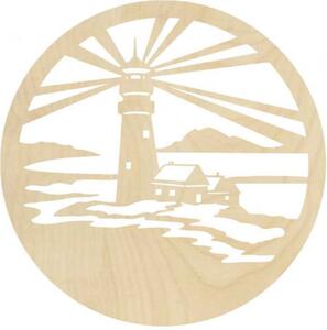 Sentop - Maják moderní obraz na stěnu - dřevěná dekorace l SENTOP PR0396 plywood