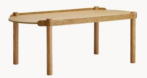 Oválný konferenční stolek z dubového dřeva Woody