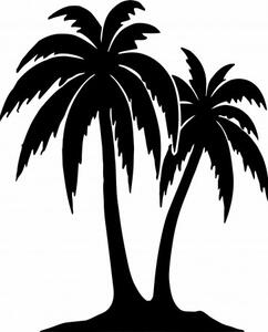 Vyřezávaný obraz na stěnu palmy - TROPICAL | SENTOP PR0428 plywood