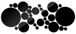 3D nálepky a samolepky, zrcadlové, barevné, dekorační nálepky, SV000002B- BLACK