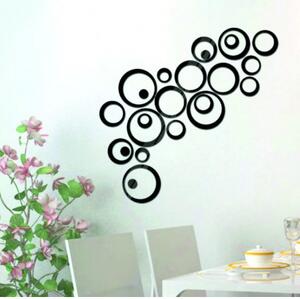 3D nálepky a samolepky, zrcadlové, barevné, dekorační nálepky, SV000004B - BLACK HEU-