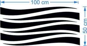 Zrcadlová nálepka na zeď čára dekorační nálepka I SENTOP OX007- 3D modern stickers