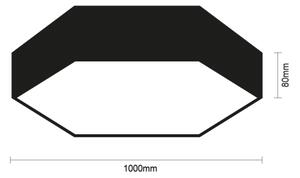 LED Stropní svítidlo LED/200W/230V 3000/4000/6500K pr. 100 cm černá
