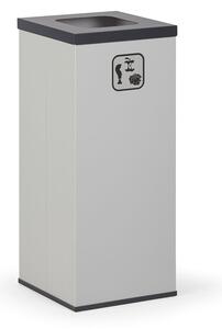 Koš na tříděný odpad 70 L, úchyt na pytel, šedý/černý