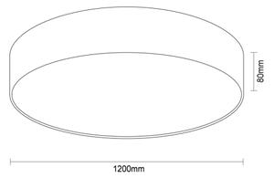LED Stropní svítidlo LED/300W/230V 3000/4000/6500K pr. 120 cm bílá