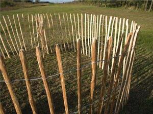 Přírodní plot z vrbového proutí pro stabilizaci popínavých rostlin – výška 150 cm, délka 500 cm