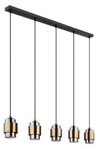Globo 15560-5H - Lustr na lanku MILLEY 5xE27/40W/230V černá/mosaz