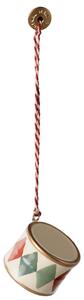 Plechová ozdoba Maileg Small Drum - Red & Green MIL570