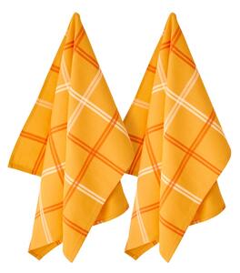 Kleinmann Kuchyňské utěrky, 2 ks, oranžová