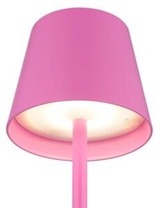 Globo 58488P-LED Stm dot nab ven stolní lampa VANNIE 3W/5V IP54 1800mAh růžová