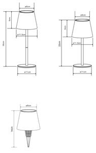 Globo 58488NG-LED Stm dot nab ven stolní lampa VANNIE 3W/5V IP54 1800mAh zelená