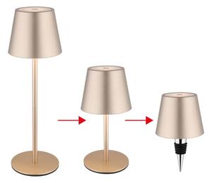 Globo 58488CH-LED Stm dot nab ven stolní lampa VANNIE 3W/5V IP54 1800mAh mosaz