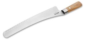 Böker - Damaškový kuchyňský nůž na pečivo DAMAST OLIVE 23,5 cm olivové dřevo