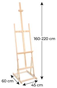 Allboards,Nastavitelný dřevěný stojan 220 cm - přírodní barva,EW03