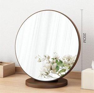 Kosmetické zrcadlo – Zrcadlo na toaletní stolek – Pro nanášení make-upu – Vysoká kvalita – 20 cm – Přírodní