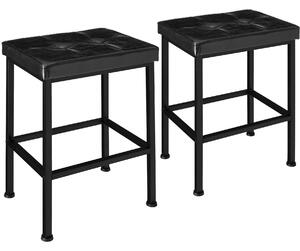 Tectake 404637 2 barové židle bodie - černá