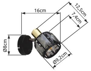 Globo 54357-1B - Nástěnné bodové svítidlo INDIANA 1xE14/40W/230V