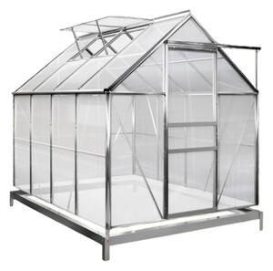 Zahradní skleník z polykarbonátu se základnou M4, 250x190x195cm, transparentní Gardebruk