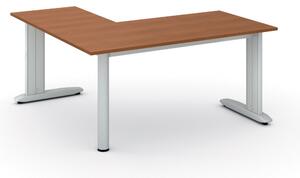 Rohový kancelářský psací stůl PRIMO FLEXIBLE 1600 x 1600 mm, třešeň
