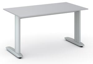 Kancelářský psací stůl PRIMO FLEXIBLE 1400 x 800 mm, šedá