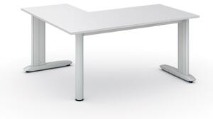 Rohový kancelářský stůl PRIMO FLEXIBLE, 160x140 cm, bílá