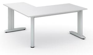 Rohový kancelářský psací stůl PRIMO FLEXIBLE, 1600 x 1600 mm, bílá